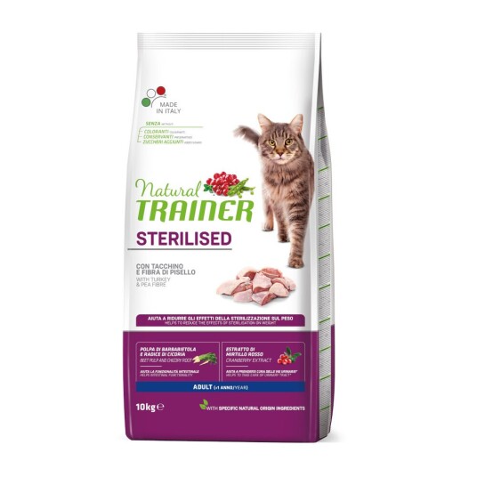 Trainer Natural Cat Sterilisert Hvitt Kjøtt Fra Natural Trainer 10 kg Trainer Natural Cat Sterilisert Hvitt Kjøtt Fra Natural Trainer 10 kg