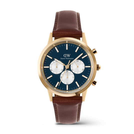Daniel Wellington DW Watch Iconic Chronograph St Mawes Arctic Panda Gold 42mm