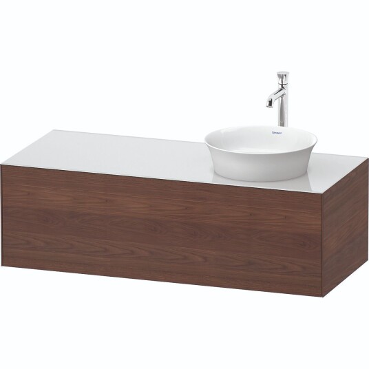 Duravit White Tulip Servantskap 1 skuff 130x55x40,8 cm Valnøtt/Hvit Høyglans
