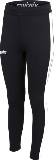 Swix Focus Thights Warm Wmn 22/23, tights langrønn dame L black/bright white