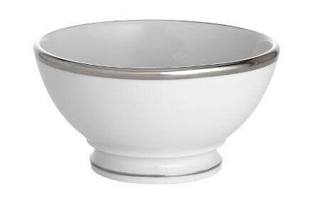 Pillivuyt Bistro Bowl café au lait Dia 14 cm 40 cl White/Silver