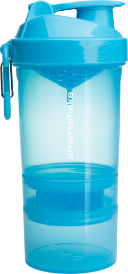 SmartShake O2GO 400 ml, shaker 600ml NEON BLUE