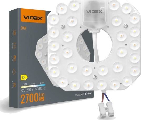 Videx 20W LED modul med magnet   3CCT 120° IP20 for taklamper utskiftbar lyskilde   Kulør : Nøytral