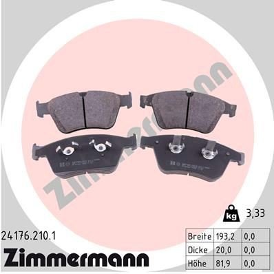 Bremseklosser ZIMMERMANN 24176.210.1
