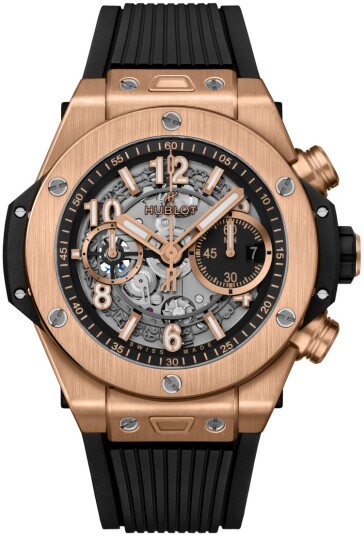Hublot Herreklokke 421.OX.1180.RX Big Bang 44mm Sort/Gummi Ø44 mm Hublot Herreklokke 421.OX.1180.RX Big Bang 44mm Sort/Gummi Ø44 mm