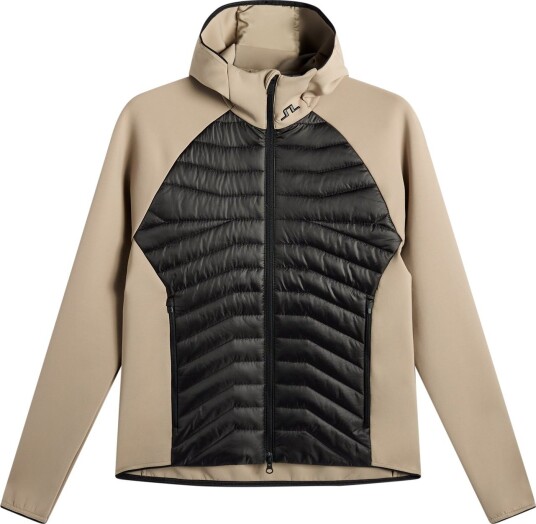 J.Lindeberg Heyden Quilt Hybrid Hood Golfjakke herre Brindle Small