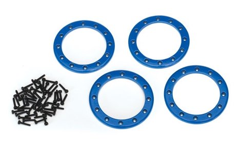 Traxxas TRX-8168X Alu Beadlock Rings 2 2inch Blue (4)