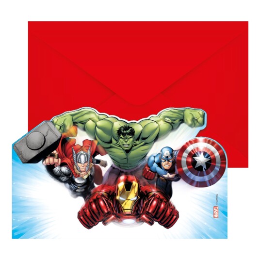 Globos Europe Innbydelseskort Avengers Infinity Stones - 6-pakning Globos Europe Innbydelseskort Avengers Infinity Stones - 6-pakning