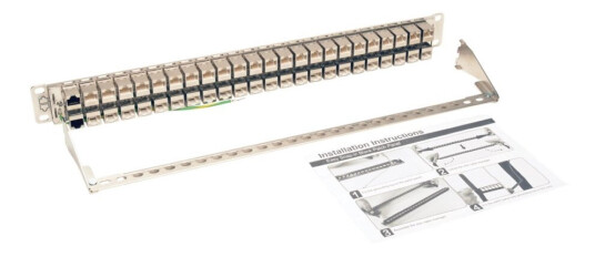 Eaton Tripp Lite Series 48-Port Cat6a Patch Panel Rackmount Shielded Feedthrough Rj45 1U Koblingspanel Cat 6A Stp Rj-45 X 48 1U 19" Taa-Samsvar