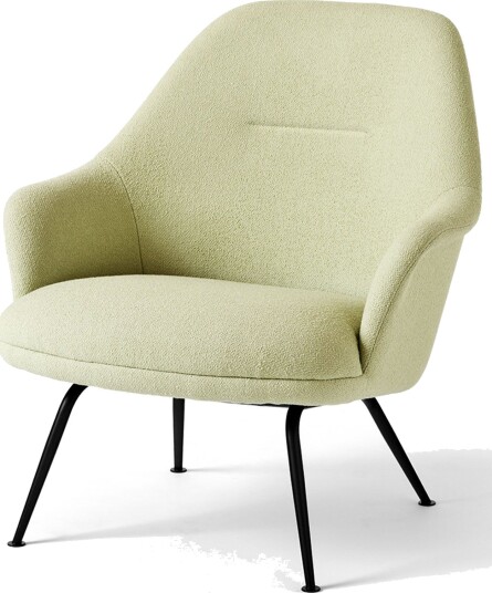 &Tradition Rely HW140 Loungestol Med Høy Rygg Krom/Saxion 0927