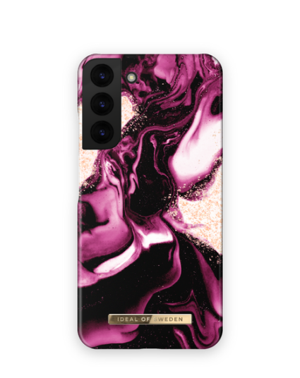 IDEAL OF SWEDEN Golden Ruby Marble Fashion Case for Samsung Galaxy S22+