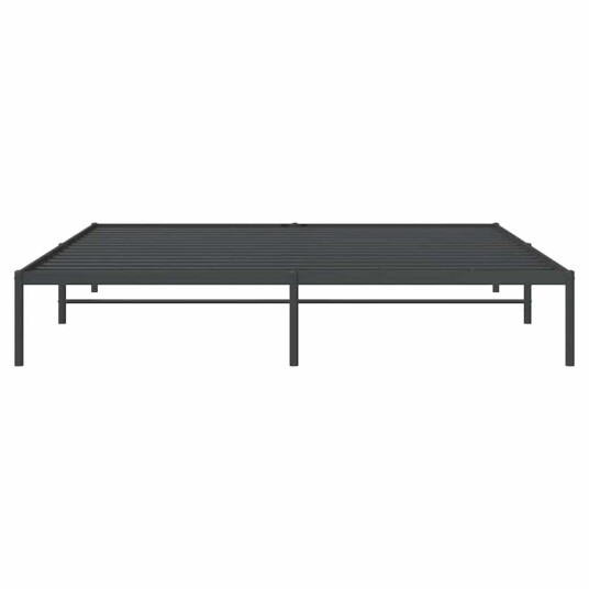 vidaXL Sengeramme i metall svart 200x200 cm