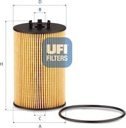 Oljefilter UFI 25.323.00 Oljefilter UFI 25.323.00