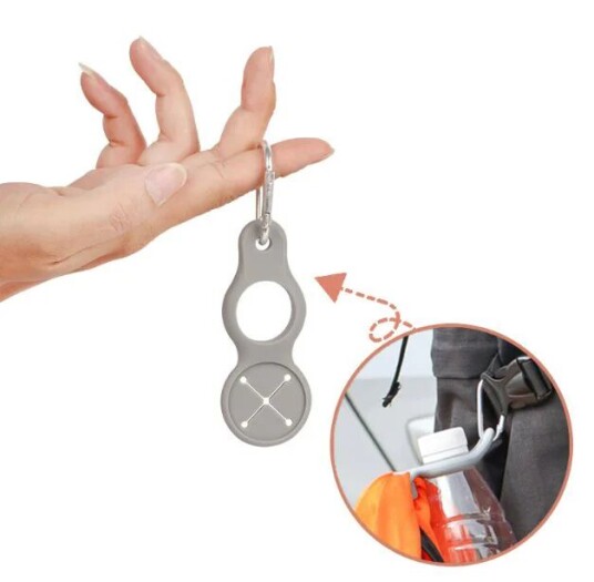 INF 2-Pack silikon vannflaskeholder med karabinkrok