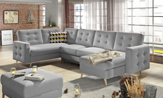 Deadra Sovesofa med Dobbeldivan Grå
