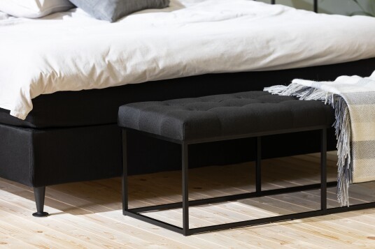 Ella Benk 120cm Rutete Svart Ella Benk 120cm Rutete Svart