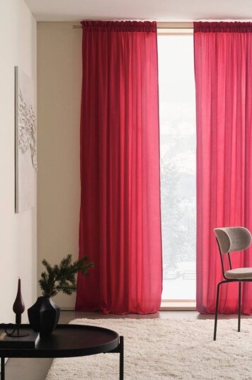 Jotex GEMMA gardin med løpegang 2-pk Rød 1672878-01-0 1701871-06-220
