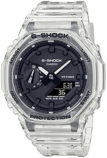 Casio Herreklokke GA 2100SKE 7AER G Shock Sort/Resinplast Ø45.4 mm