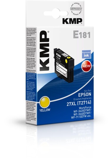Kmp E181 Gult Pigmentbasert Blekk 18 Ml 11 Ml 1100 Sider