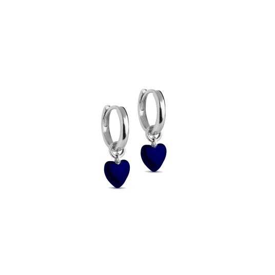 Enamel Copenhagen Amore Hoops Indigo Blue Sølv farge Blå 20 mm