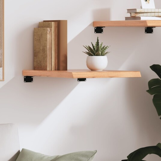 vidaXL Vegghylle lysebrun 40x60x4 cm behandlet heltre eik vidaXL Vegghylle lysebrun 40x60x4 cm behandlet heltre eik