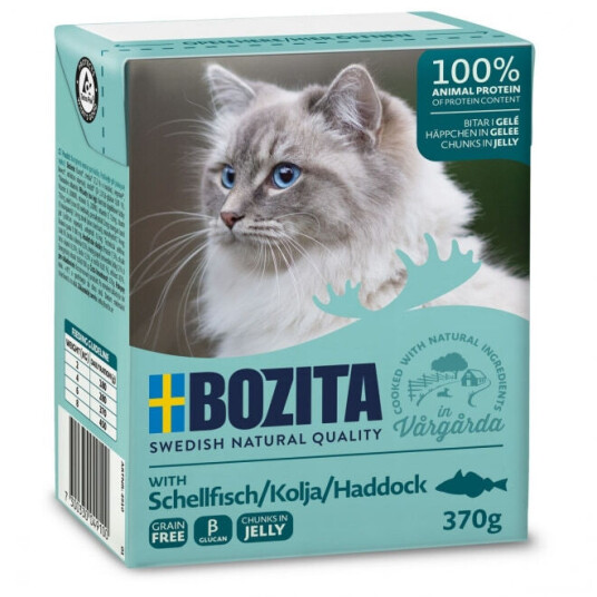 Bozita Kattemat Biter i Gelé med Kolje 370 g - Svenske Ingredienser