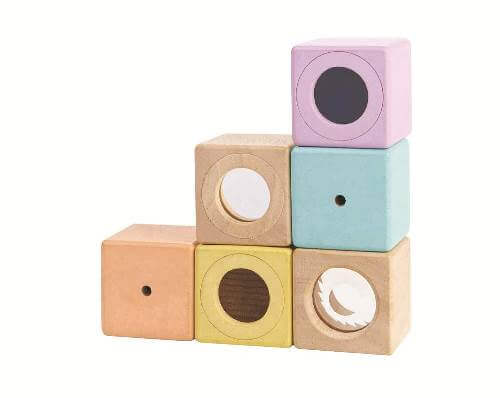 PLANTOYS Aktivitetsklodser - pastel PLANTOYS Aktivitetsklodser - pastel
