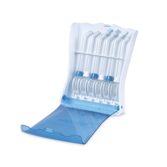 6 stk. Waterpik Munnvannsdyser + Oppbevaringsboks