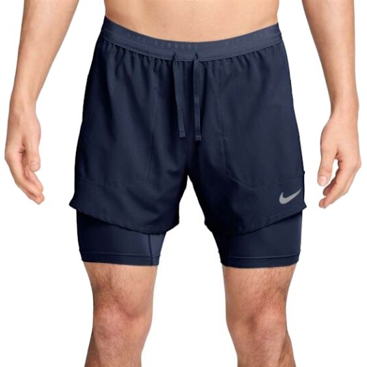 Nike Dri FIT Stride 5"" Hybrid Shorts Herre Midnight Navy/Reflective Silver L