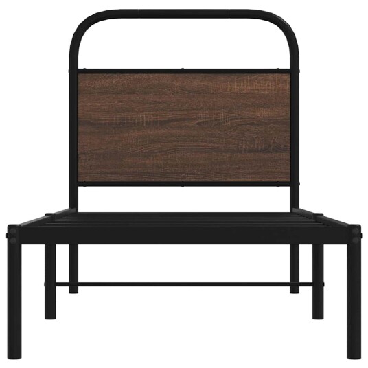 Sengeramme uten madrass brun eik 75x190 cm konstruert tre 8721158563910