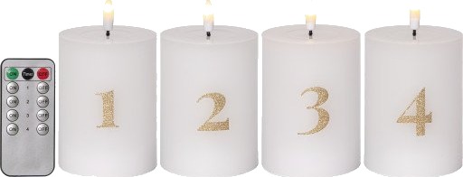 Star Trading Advent LED blokklys batteri 12,5 cm