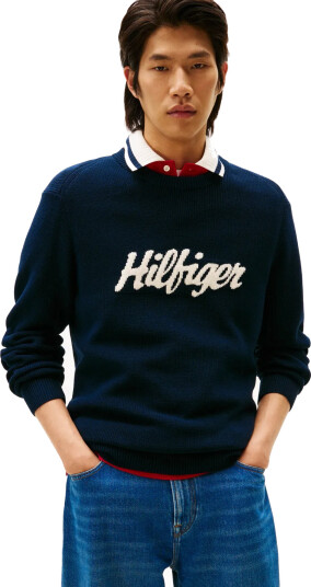 Tommy Hilfiger Seasonal Graphic Cotton Cneck - Navy - M