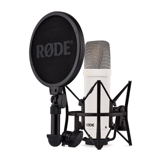 Røde NT1 Klassisk Hvit Kondensatormikrofon for Studio og Broadcasting