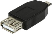 Logilink   Usb Adapter   Usb Hunn Til Micro Usb Type B Hann   Usb 2.0   Svart