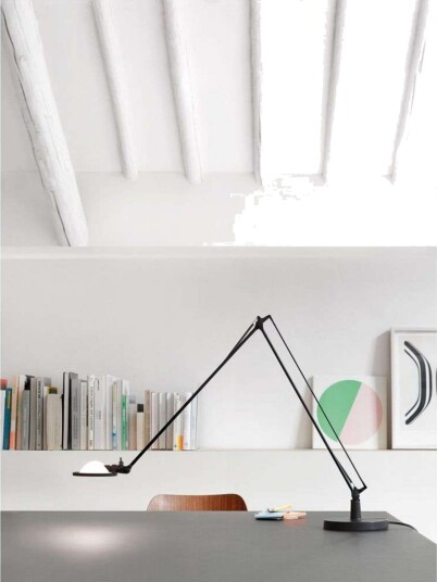 Bordlampe Luceplan Svart Arbeidsrom / kontor Aluminium Svart