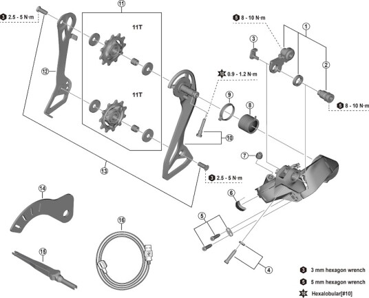 Shimano 105 innerplate til bakskifter modell RD-R7150