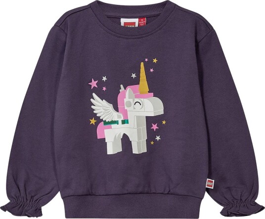 LEGO® Wear Collegegenser - LWSika 700 - Lilla m. Trykk - LEGO® Wear - 1 år (80) - Collegegenser Hvit
