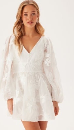 Bardot Eva Chiffon Mini Dress 110601 Orchid White 38UK10