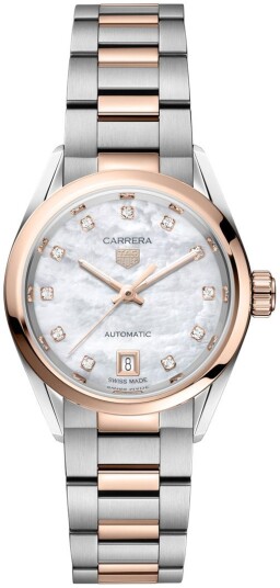 TAG Heuer Dameklokke WBN2450.BD0569 Carrera Hvit/18 karat rosé gull