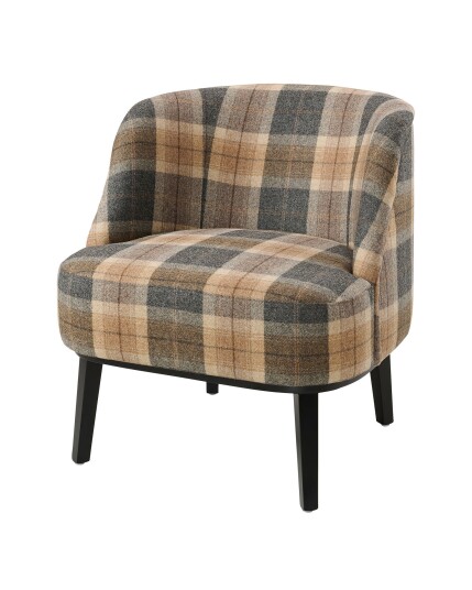 Fairfax Lounge Chair Alistair Plaid Brown