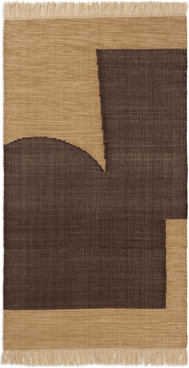 Ferm Living Forene teppe Tan-Chocolate 80x140 cm