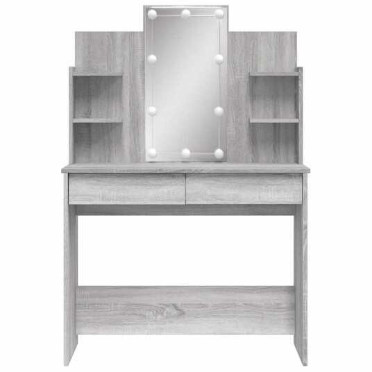 Sminkebord med LED grå sonoma 96x40x142 cm 8721012045217 Sminkebord med LED grå sonoma 96x40x142 cm 8721012045217