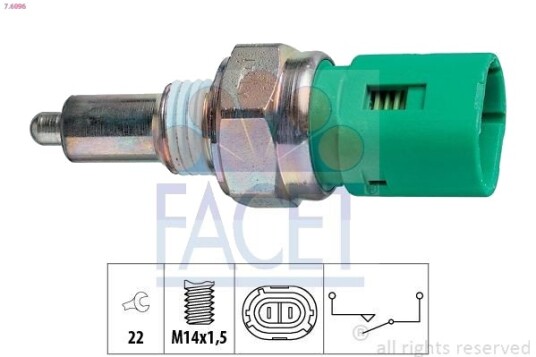 FACET 7.6096 Bryter, ryggelys