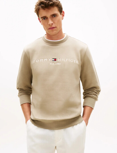 Tommy Hilfiger Tommy Logo Sweatshirt Beige S Tommy Hilfiger Tommy Logo Sweatshirt Beige S