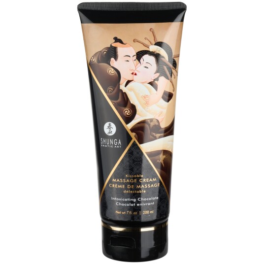 Shunga Berusende Massasjekrem Sjokolade 200 ml - Brun