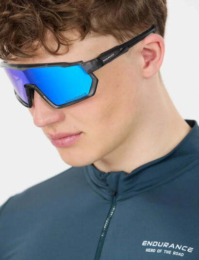 Endurance Mathieu Full Frame Sports Glass - Black - ONE SIZE