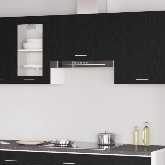 Hengende Skap i Svart Eik 60x31x60 cm Laget av Konstruert Tre Hengende Skap i Svart Eik 60x31x60 cm Laget av Konstruert Tre