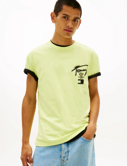 Tommy Jeans Tjm Reg City Sign Ss Tee Ext Green XL Tommy Jeans Tjm Reg City Sign Ss Tee Ext Green XL