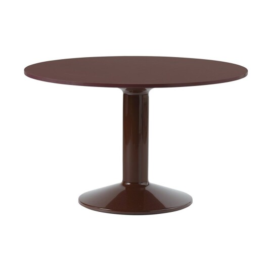 Muuto Midst søylebord Ø 120 cm Dark Red Linoleum-Dark Red Muuto Midst søylebord Ø 120 cm Dark Red Linoleum-Dark Red