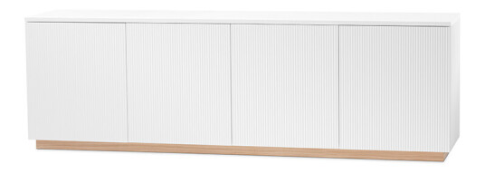 A2 Beam sideboard Hvitlakkert, sokkel i hvitoljet eik